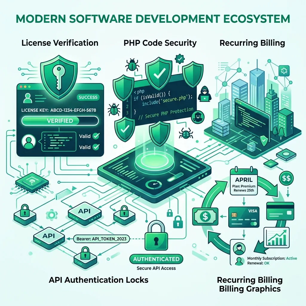 Cómo proteger y vender licencias de software o plugins PHP con WHMCS Licensing Addon