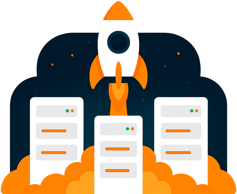Ilustración de hosting